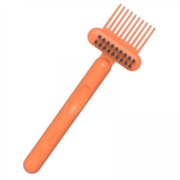 2xHairbrush Cleaner Rake Tool for Home Removing Hair Dust Comb orange
