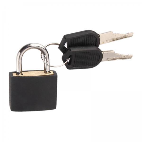 3xMini Padlock Anti Theft Lock Plastic Case for Diary Jewelry Box Black