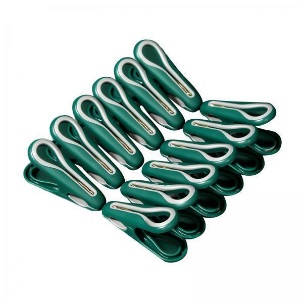 2x12Pcs Clothespins Clothes Drying Line Pegs for Trouser Pictures Outdoor Ties green