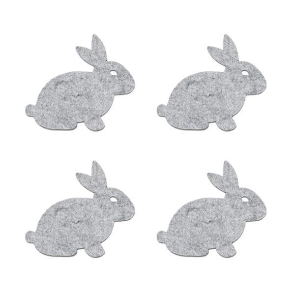 3x4Pcs Non-woven Bunny Coasters Drink Cup Mats Coasters Furniture Excess &