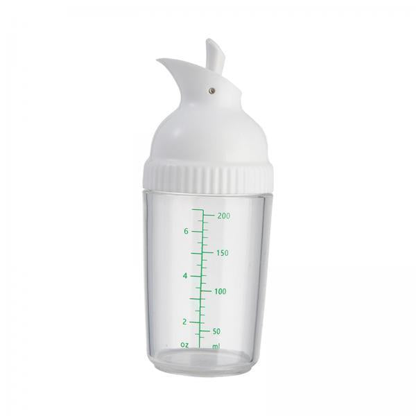 2xSalad Dressing Shaker 200ml Clear Leakproof Salad Shaker Dispenser Household White