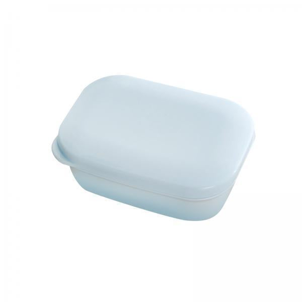 3xDetachable Soap Holder with Lid with Removable Draining Tray for Camping Gym Blue