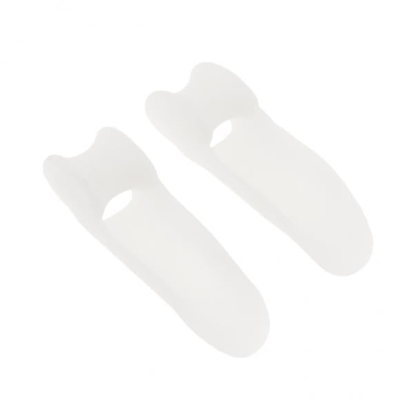3x1 Pair Little Toe Bunion Cushion Pain Toe Separators Gel Straighteners White