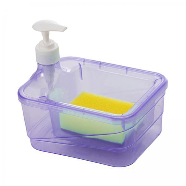 2xSoap Dispenser and Sponge Holder Soap Dispensing Liquid Pump Bottle for Home