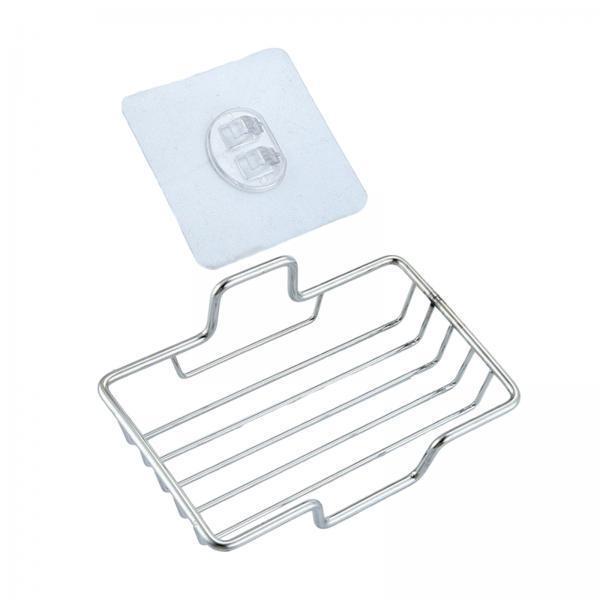 4xWall Mounted Soap Dish Soap Holder for Hotel Bathroom Counter Countertop Argent