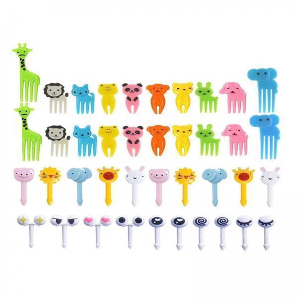 3x40 Pieces Cartoon Toothpick Kids Food Picks for Sandwich Party Toddlers
