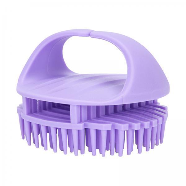 2xScalp Massager Shampoo Brush Hair Brush with Soft Silicone Bristles for Hair Violet