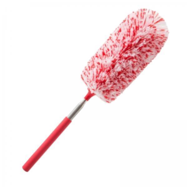 2xExtendable Microfiber Dusters Sturdy Washable Dusters for Cleaning Cobweb TV Red White