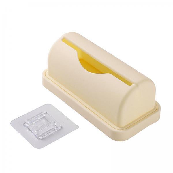 2xWall Mount Trash Bag Dispenser Hanging for Living Room Cabinet Ornament Beige