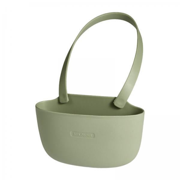 2xSink Drain Rack Sink Organizer Sink Drain Hanging Bag for Sink Basin Kitchen green single layer