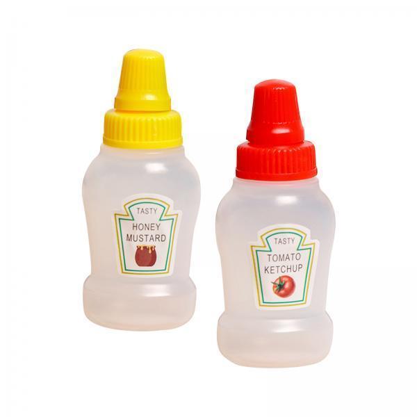 3xMini Tomato Ketchup Bottle Containers Bottle for Kitchen BBQ Outdoor ketchup and salad