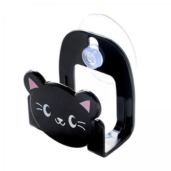 2xCartoon Suction Sink Drain Rack Sponge Holder Soap Shelf Hanging Basket Black