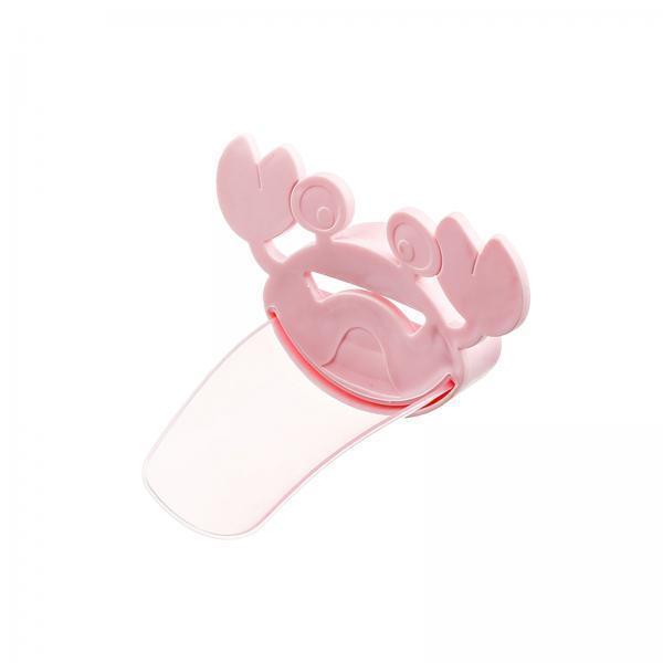 4xSilicone Kids Sink Extender Children Faucet Extension for Basin Bathroom Tub Pink and Clear