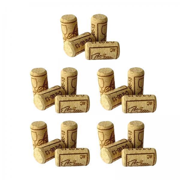 2x20 Pieces Wine Bottle Corks Stoppers Wine Making Art Projects for Bar Wedding Patterned