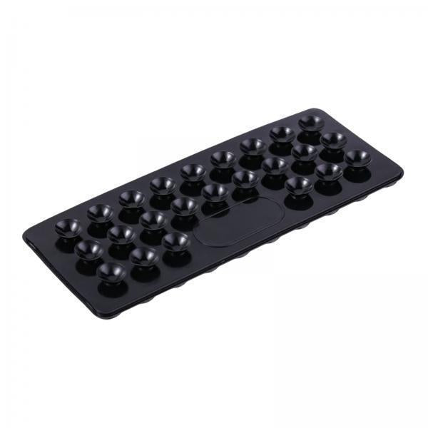 3xPortable Double Sided Suction Cups for Bathroom Toothpaste Handwashing Fluid black rectangle
