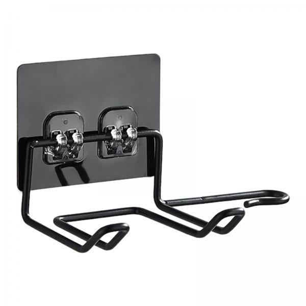 4xHair Dryer Holder No Drilling Styling Tool Organizer Sturdy Bathroom Black