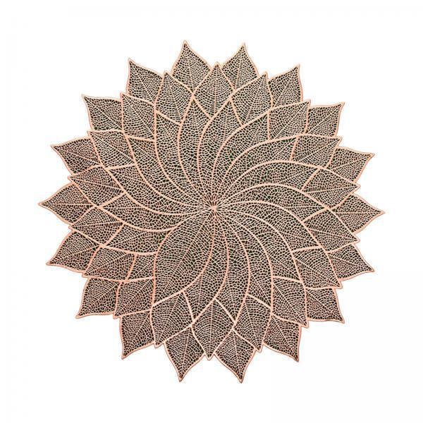 2xPlacemats Table Mats Non Slip Place Mats for Indoor Holiday Decoration Rose Gold