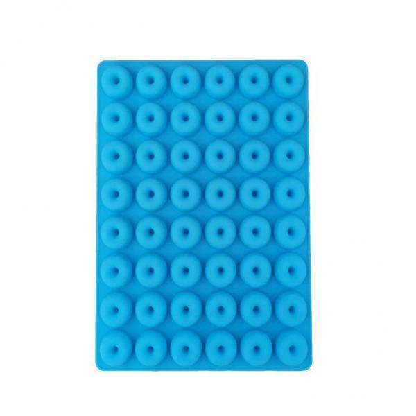 2x48 Cavity Mini Donut Silicone Mold Chocolate Biscuit Cake Mold Blue