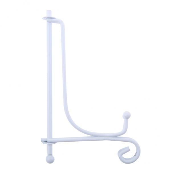 4xIron Display Stand, Easel Plate Display Holder, Displays Card, Cookie White
