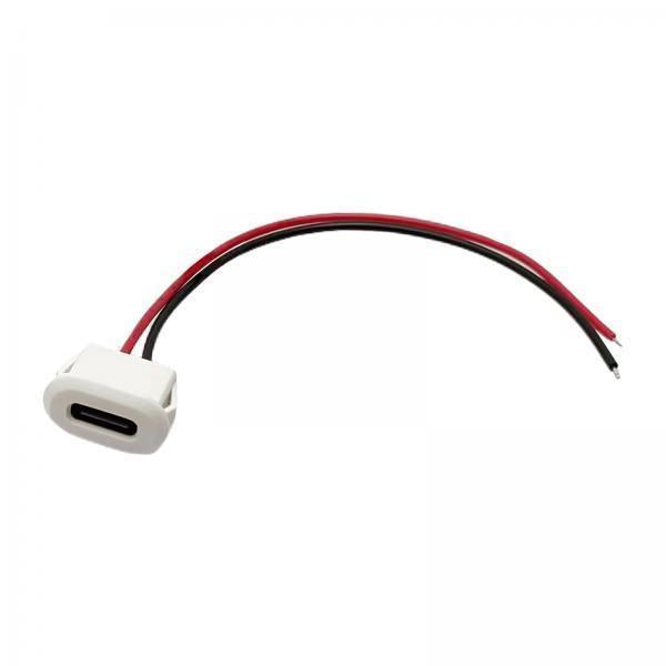 2xType C Connector Jack Female USB Female Chassis C Connector Replaces Durable White
