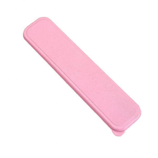 4xPlastic Portable Travel Tableware Storage Box for Flatware Pink C