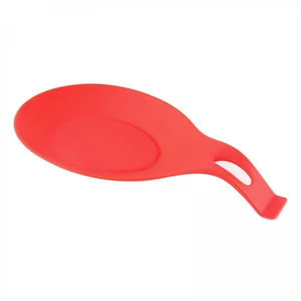 3xHeat Resistant Silicone Spoon Rest Kitchen Utensil Spatula Holder Tool Aid Red