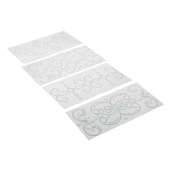 2xDIY Cake Fondant Impression Mat Cake Border Decorating Tools Rattan Pattern
