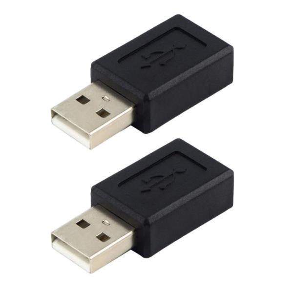 3x2Pcs USB2.0 Male to Micro USB Female Charging Adapter Data Converter Plug