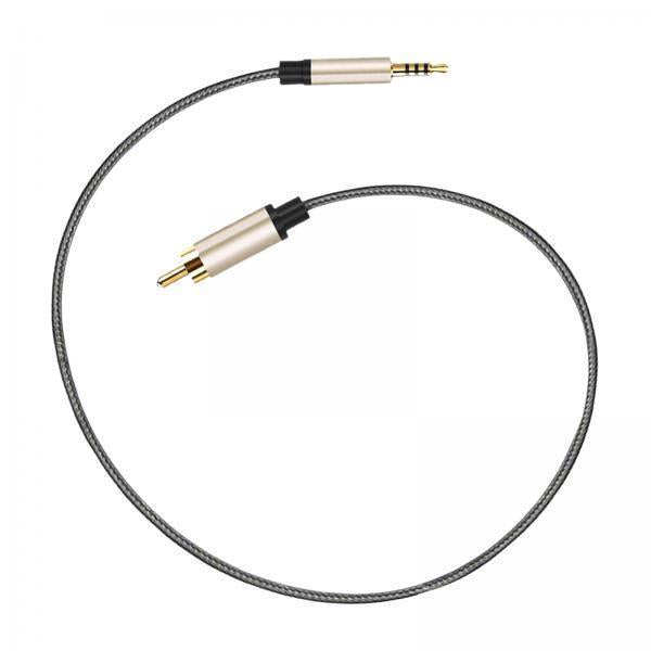 2xAudio Cable 3.5mm to Male RCA Adapter Nylon Braided for Tablet Speaker 2m