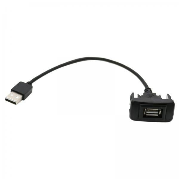4xCar Dashboard Flush USB 2.0 Port Panel Male to Female Durable
