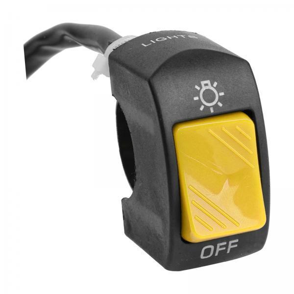 3xMotorcycle Headlight Control Switch Button Easy Installation Replaces on Off Switch Yellow