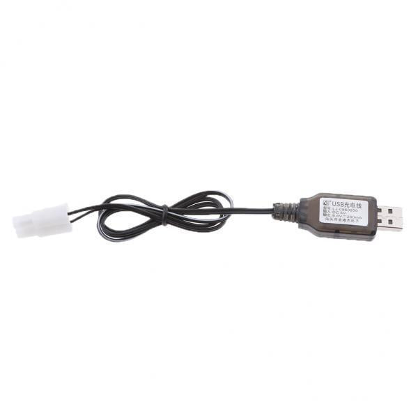 2x9.6V USB to L6.2-2P Plug MH/ Battery Charging Cable for RC Drone Toy
