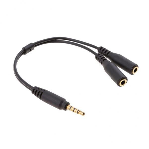 2x2.5mm Male to 3.5mm Female Adapter and 3.5mm Splitter Mic And Audio Cables