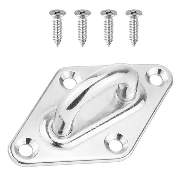 3xStainless Steel Diamond Shaped Pad Eye Plate Boat Deck Hinge Hardware 79mm