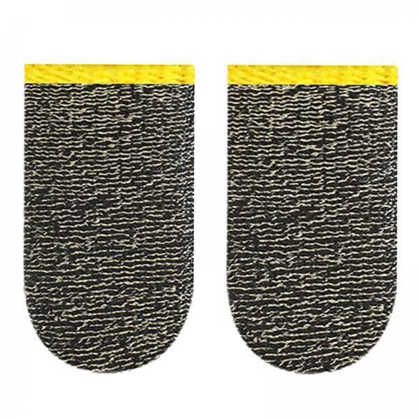 2xMobile Game Controller Finger Sleeve for Knives Out black yellow