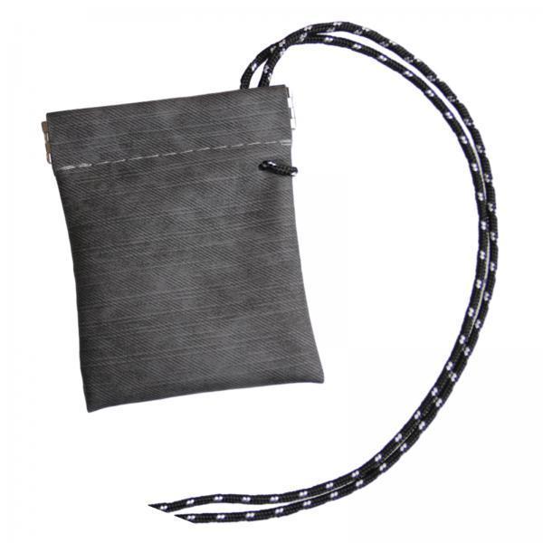 2xHanging Neck Pouch Key Bag Small Wallet Storage Bag for Men Women Earbud Bag Gray