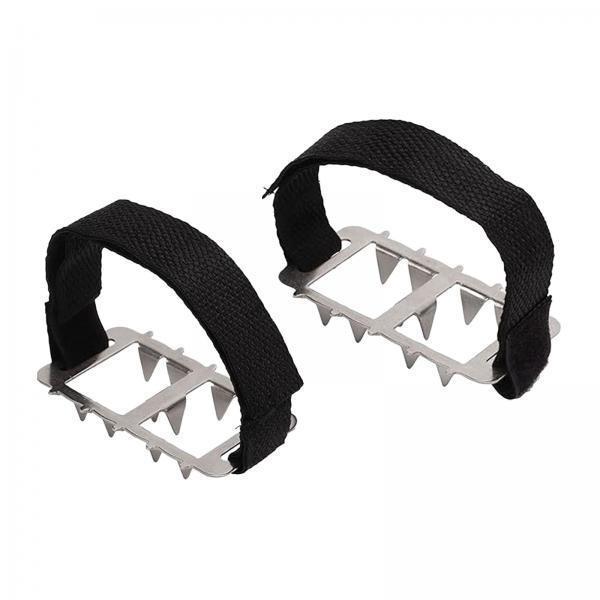 2xShoe Spikes Snow Claws Stainless Steel Crampons for Camping Climbing Outdoor