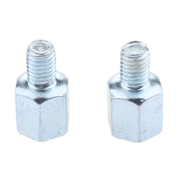 2xMotorcycle Rearview Mirror 8mm Postive to 8mm Postive Thread Adapter Screw
