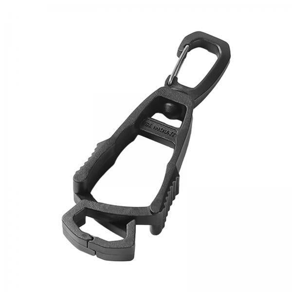 2xOutdoor Glove Clip Anti Lost Multipurpose Hook for Outdoor Belt Loop Glasses Black
