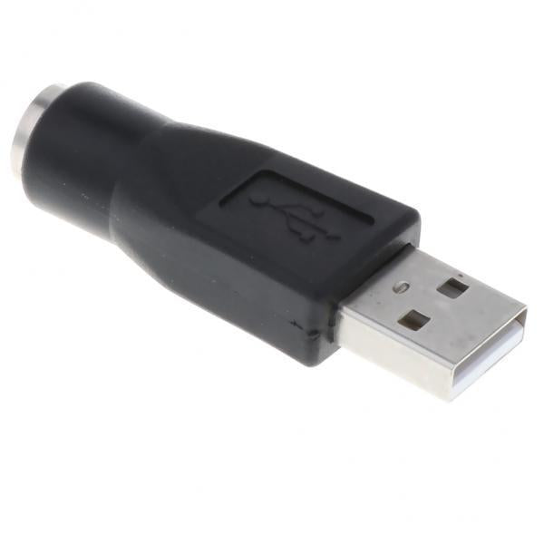 4xReplacement USB Male to PS/2 Female Converter Changer Adapter Black