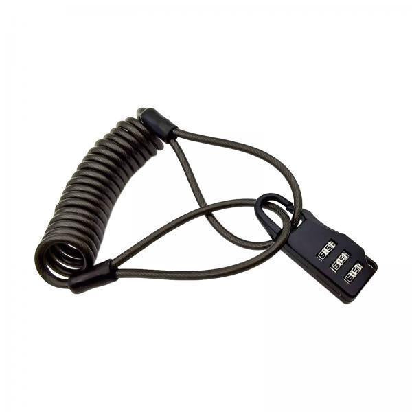 4xCombination Lock with Cable Portable Security Cable for Bike Gate Gym Locker Black