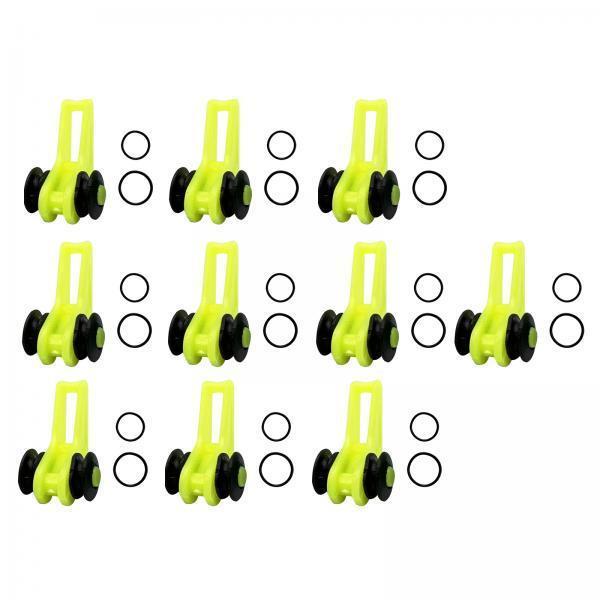 3x10x Fishing Hooks Keeper Hook Keeper for Lures Mini Fishing Rod Hook Keepers green