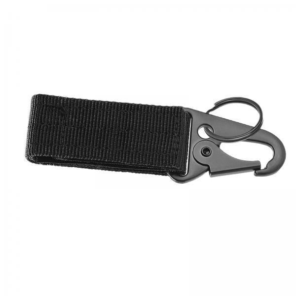 3xNylon Duty Belt Keepers with Key Holder Key Ring Holder Nylon Webbing Buckle Black