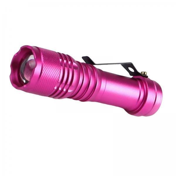 2xBattery Operated Light Torch Compact Pocket Handheld Flashlight Rose Red