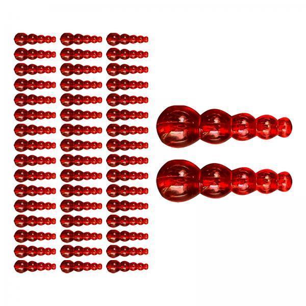 2x50Pcs Stacked Fishing Beads Kit Fishing Lures Tackle for Perch Trout Walleye Red