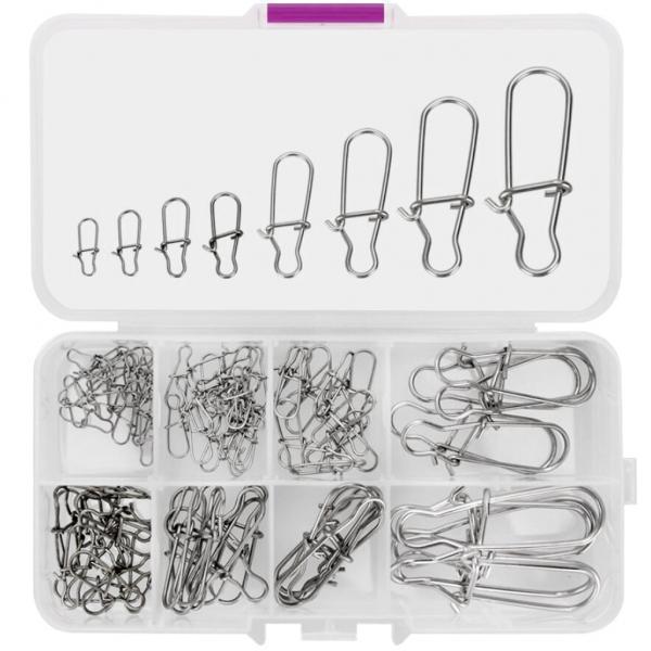 2x100x Fishing Link Clips Quick Change Carp Connector Pin Fishing Tackle Tool