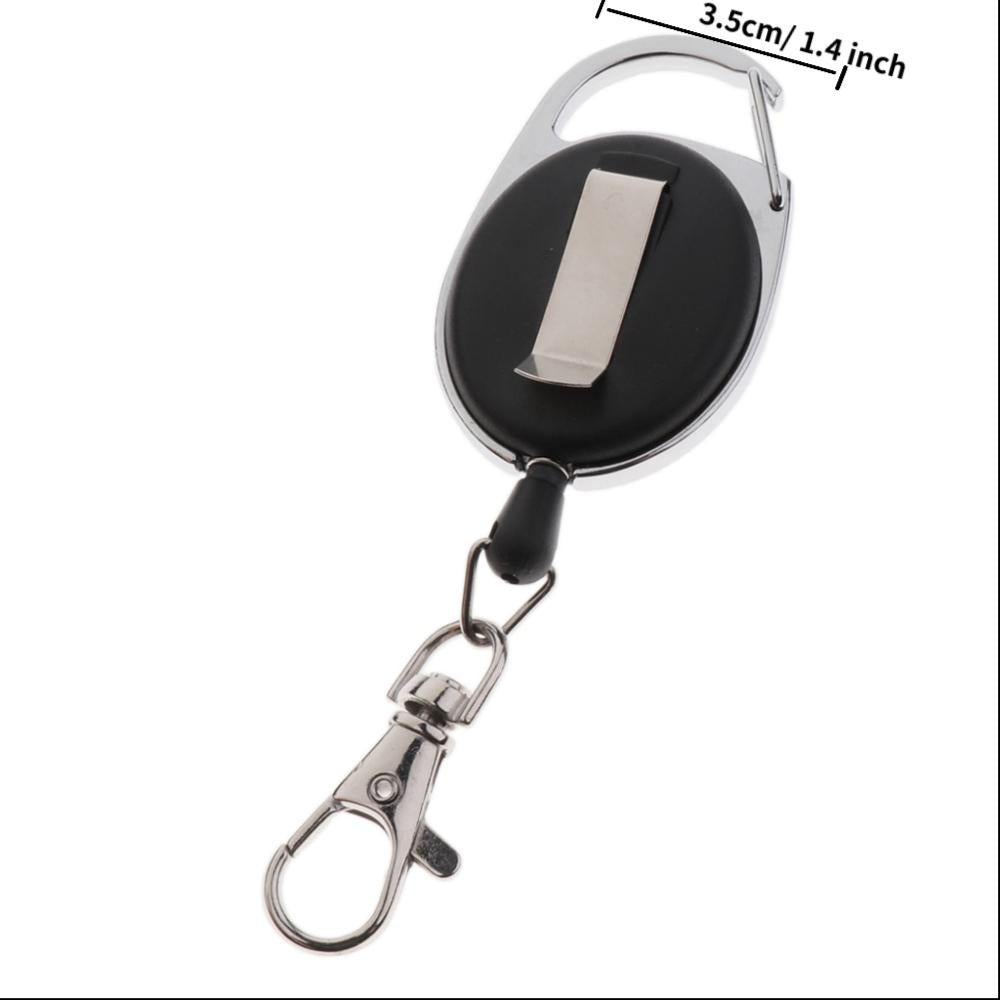 2x2 Pieces Retractable Keychain Key Ring Recoil Pull Reel Belt Clip