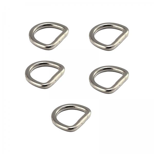 3x5Pcs D Rings Extra Thick for Hardware Bags Ring Straps Ties Tote Accessories 0.3cmx1.5cmx1.2cm Silver