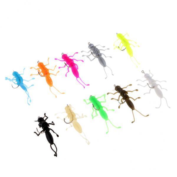 3x10pcs Soft Stonefly Lure Bait for Crappie Stripper Trout Fishing