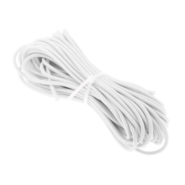 4x2mm Elastic Bungee Rope Shock Cord Tie Down - Boat/Trailer Covers 20m White
